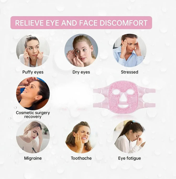 Reusable ice face mask by Mağazam, featuring a soothing gel design for cooling and relaxation.