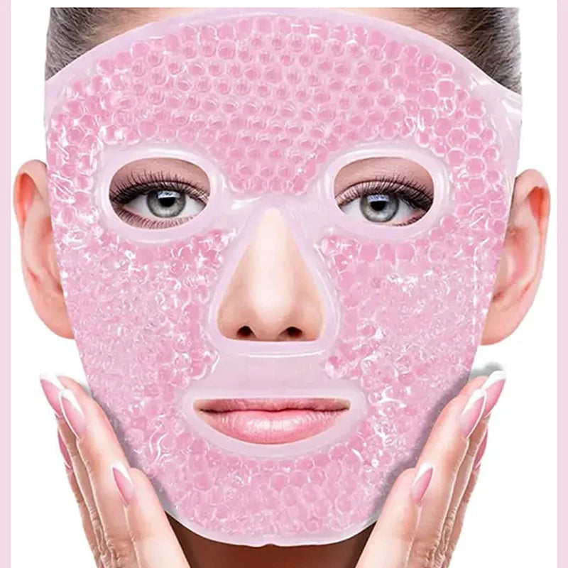 Reusable ice face mask by Mağazam, featuring a soft gel design for soothing cold therapy on the face.