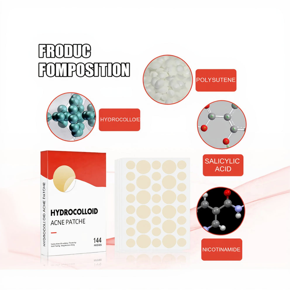 Mağazam acne healing patches in a clear packaging with patches displayed on a clean surface, ready for use.