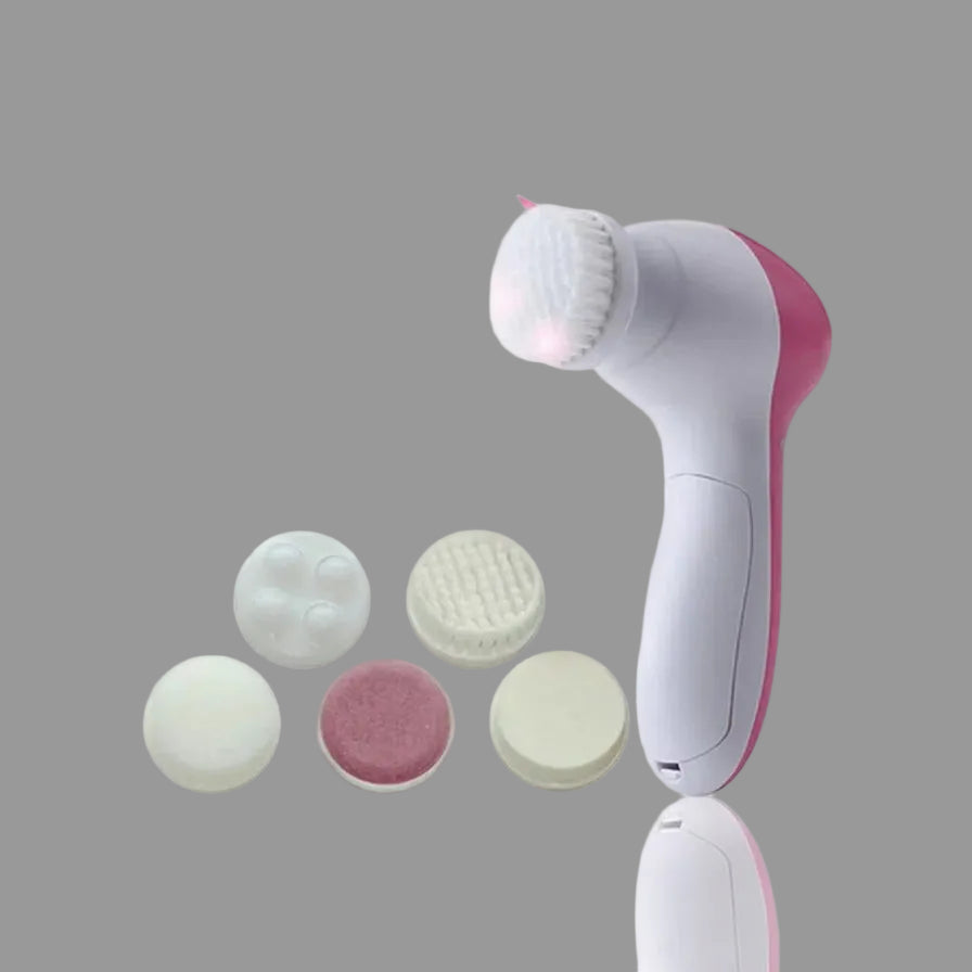 Mağazam 5-in-1 Facial Spa Brush with multiple brush heads for cleansing and exfoliating skin.
